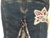 Gonna Jeans Firma “Just Cavalli” con stampa del fiore  in vendita con Codice  01 – M